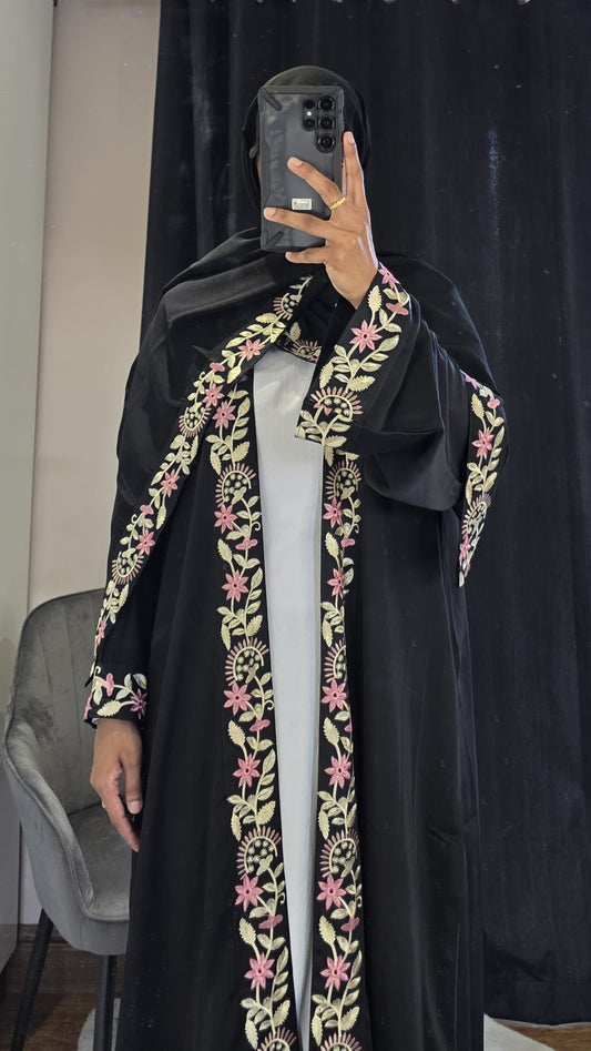 Threaded Blossom Abaya